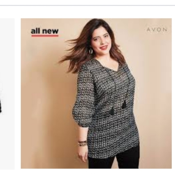 3🚨/$15 🆕️ LG(12-14)  Avon Beaded Peasant  top - Picture 3 of 6